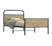 vidaXL Bed Frame without Mattress 107x203 cm Sonoma Oak Engineered Wood