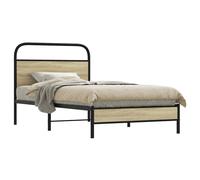 vidaXL Bed Frame without Mattress 107x203 cm Sonoma Oak Engineered Wood