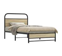 vidaXL Bed Frame without Mattress 107x203 cm Sonoma Oak Engineered Wood
