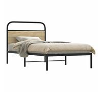 vidaXL Bed Frame Without Mattress 107x203 cm Sonoma Oak Engineered Wood