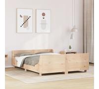 Bed Frame with Headboard 120x190 cm Small Double Solid Wood Pine vidaXL