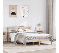 Bed Frame without Mattress 120x190 cm Small Double Solid Wood Pine