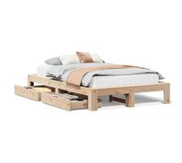 vidaXL Bed Frame without Mattress 120x190 cm Small Double Solid Wood Pine