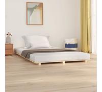 vidaXL Bed Frame without Mattress 120x190 cm Small Double Solid Wood Pine