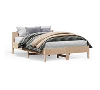 Bed Frame with Headboard Base Bedstead 120x200 cm Solid Wood Pine vidaXL