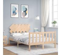 (brown, 120 x 200 cm) vidaXL Bed Frame Bed Base Platform Bed with Headboard Small Single Solid Wood