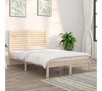 vidaXL Bed Frame Bed Base Wooden Platform Bed Solid Wood 135x190 cm Double