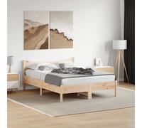 vidaXL Bed Frame without Mattress 135x190 cm Double Solid Wood Pine