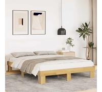 vidaXL Bed Frame without Mattress 140x200 cm Solid Wood Oak