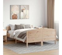 vidaXL Bed Frame without Mattress 150x200 cm King Size Solid Wood Pine