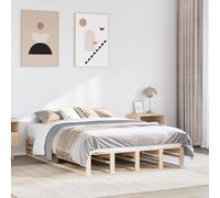 vidaXL Bed Frame without Mattress 150x200 cm King Size Solid Wood Pine