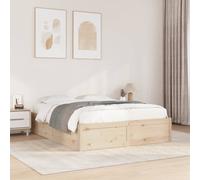 Bed Frame Home Base Bedstead 150x200 cm King Size Solid Wood Pine vidaXL