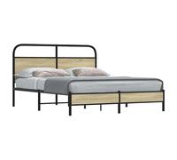 Bed Frame without Mattress 150x200 cm King Size Sonoma Oak Engineered Wood