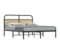 vidaXL Bed Frame Without Mattress 150x200 cm King Size Sonoma Oak Engineered Wood