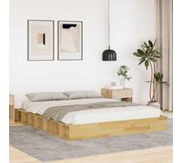 Vidaxl Bed Frame Without Mattress 150X200 Cm Solid Wood Oak