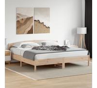 (natural, 180 x 200 cm) vidaXL Bed Frame with Headboard Bed Base White 140x200 cm Solid Wood Pine