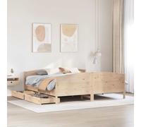 vidaXL Bed Frame without Mattress 180x200 cm Super King Solid Wood Pine