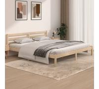 vidaXL Bed Frame Solid Wood Pine 180x200 cm Super King Size UK NEW