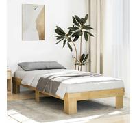 vidaXL Bed Frame without Mattress 75x190 cm Small Single Solid Wood Oak