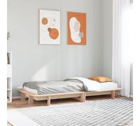 vidaXL Bed Frame without Mattress 75x190 cm Small Single Solid Wood Pine