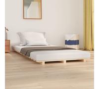 vidaXL Bed Frame without Mattress 75x190 cm Small Single Solid Wood Pine