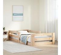 vidaXL Bed Frame without Mattress 75x190 cm Small Single Solid Wood Pine
