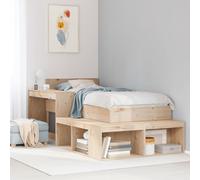 vidaXL Bed Frame without Mattress 75x190 cm Small Single Solid Wood Pine