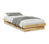 vidaXL Bed Frame Without Mattress 75x190 cm Solid Oak Wood bedroom furniture