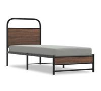 vidaXL Bed Frame without Mattress 80x200 cm Brown Oak Engineered Wood