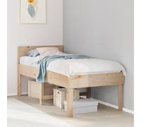 Bed Frame without Mattress Base 90x190 cm Single Solid Wood Pine vidaXL