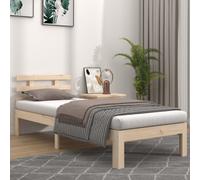 (brown, 90 x 190 cm) vidaXL Bed Frame Home Wooden Bedroom Bedstead Platform Bed Base Solid Wood