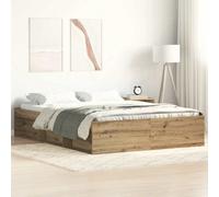 Vidaxl Bed Frame Without Mattress Artisan Oak 140X200Cm Engineered Wood