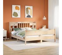 vidaXL Bed Frame without Mattress Bed 180x200 cm Super King Solid Wood Pine