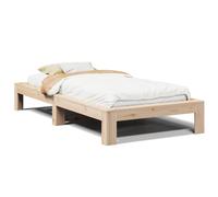 vidaXL Bed Frame Without Mattress 90X200 cm Solid Wood Pine, Brown