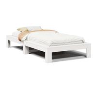 vidaXL Bed Frame without Mattress Bed Base White 100x200 cm Solid Wood Pine