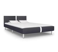 vidaXL Bed Frame without Mattress Bed Black Faux Leather 135x190 cm Double