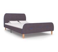 vidaXL Bed Frame Taupe Fabric 120x200cm Upholstered Double Bedroom Furniture