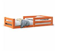 vidaXL Bed Frame without Mattress Bed Wax Brown 100x200 cm Solid Wood Pine
