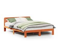 vidaXL Bed Frame without Mattress Bed Wax Brown 120x200 cm Solid Wood Pine