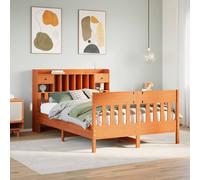 vidaXL Bed Frame without Mattress Bed Wax Brown 160x200 cm Solid Wood Pine