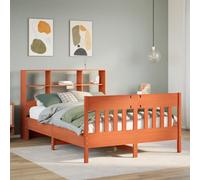 vidaXL Bed Frame without Mattress Bed Wax Brown Small Double Solid Wood Pine