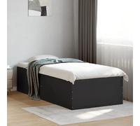 vidaXL Bed Frame without Mattress Black 100x200 cm