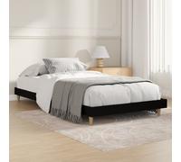 vidaXL Bed Frame without Mattress Black 100x200 cm Engineered Wood