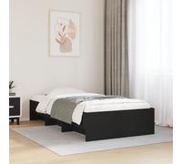 vidaXL Bed Frame Bed Base Mattress Foundation Black 100x200 cm Engineered Wood