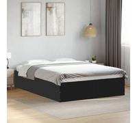 Bed Frame Home Base Black 120x190 cm Small Double Engineered Wood vidaXL