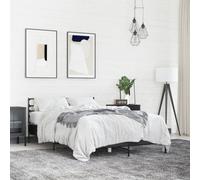 (black, 120 x 190 cm) vidaXL Bed Frame Bed Base Grey Sonoma 120x200 cm Engineered Wood and Metal