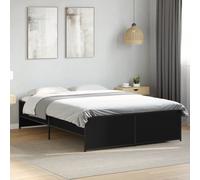 vidaXL Bed Frame without Mattress Black 135x190 cm Double