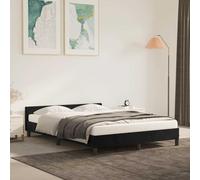 vidaXL Bed Frame without Mattress Black 135x190cm Double Velvet