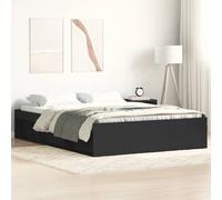 vidaXL Bed Frame without Mattress Black 140x200 cm