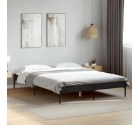 vidaXL Bed Frame without Mattress Black 140x200 cm